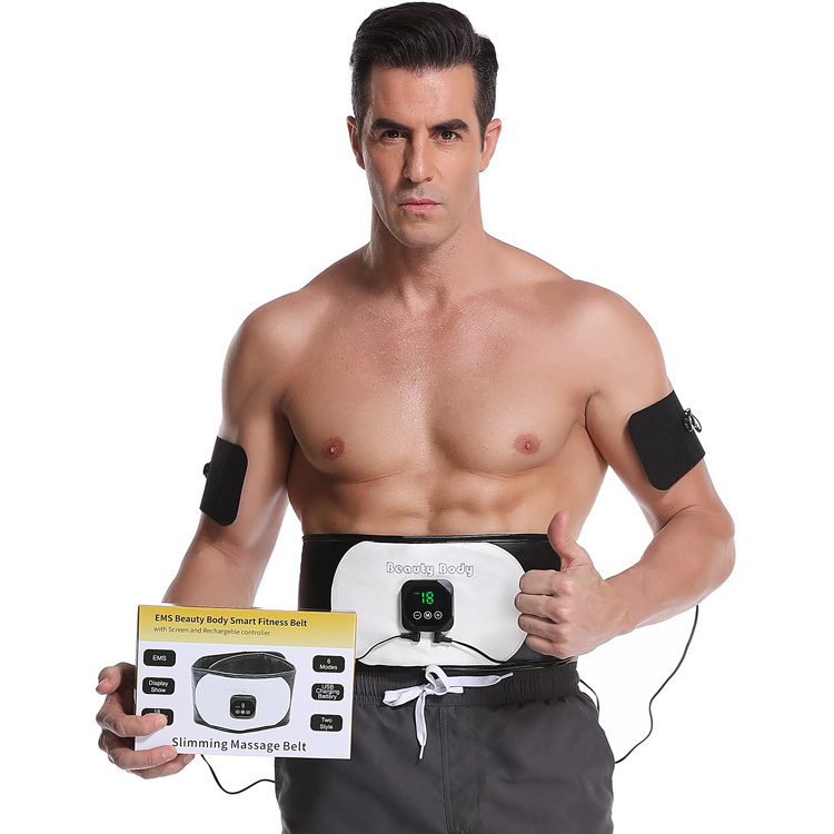 Abs Electric Ems Muscle Toner Stimulator Relaxer Slimming Ab Belt Machine Training Massager vibro shape vibro shape belt