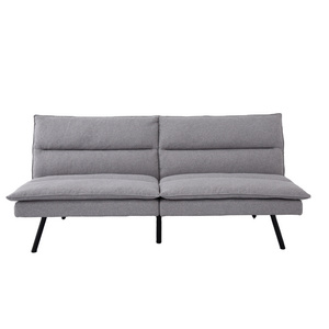 Nisco 3 inch Memory Foam Small Split-back Sofa Grey Twin Futon Sofa Bed Futon Convertible Sofa Bed with Metal Leg