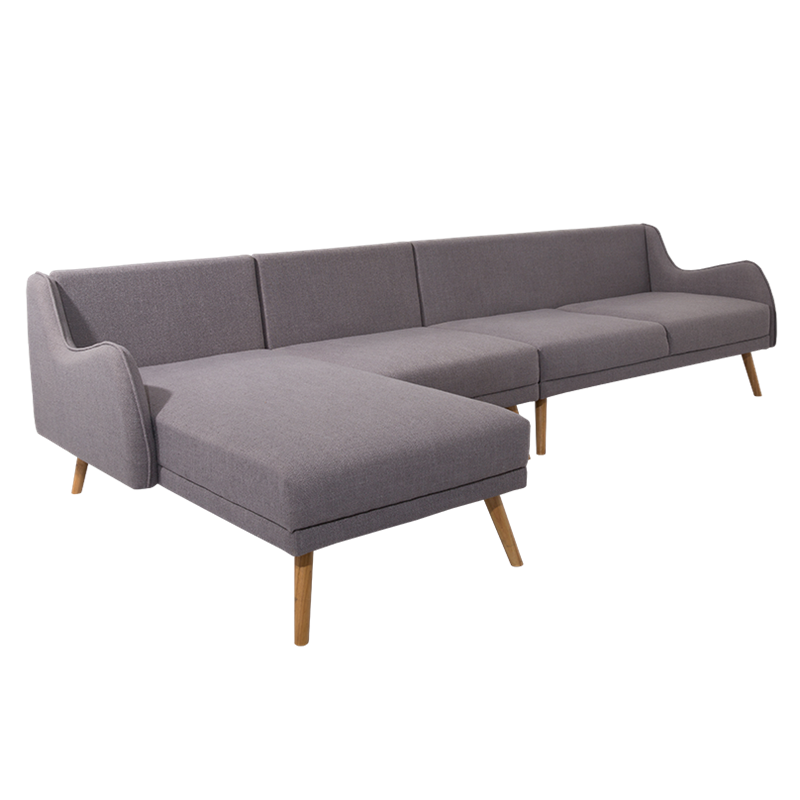 Nisco European-style Living Room Set Modern Nordic Corner L Sharp Sectional Sofa Set Fabric Sofa