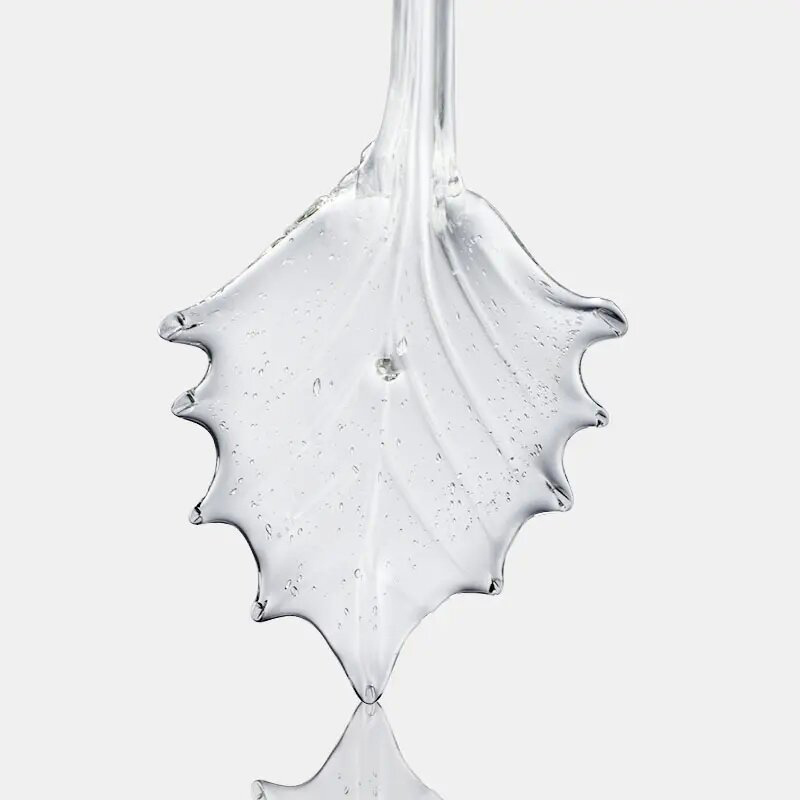 hotel hall lobby decoration pendant light fixture custom maple leaf glass chandelier fixture