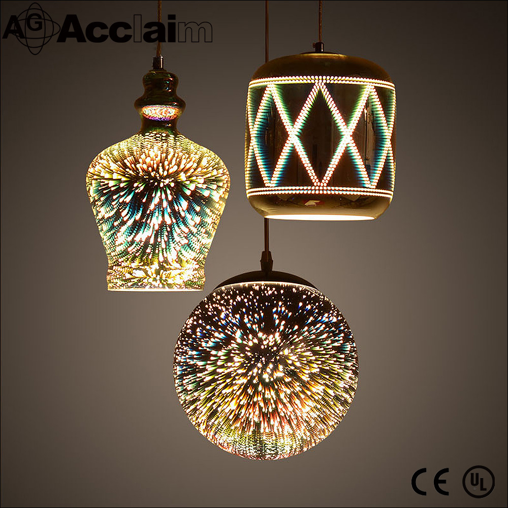 Professional China Factory Manufacturer 3D Glass Pendant Light Chandelier Hanging Lamp For Home