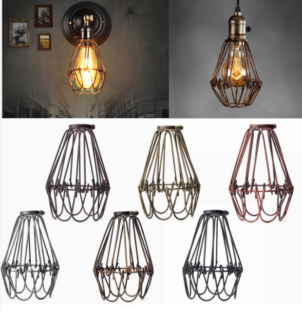 Custom Retro antique vintage metal craft lamp shade Frame for Pendant Lamp