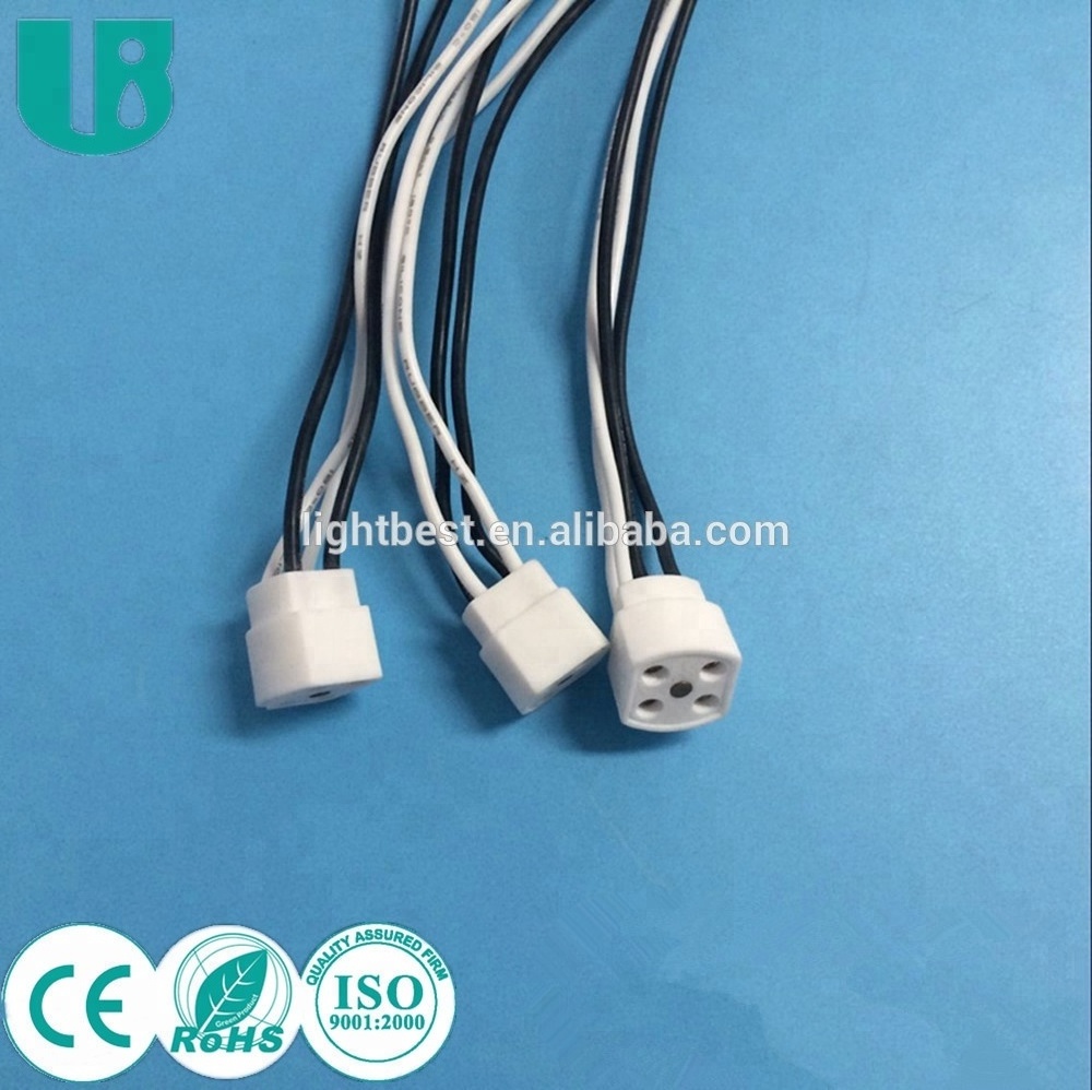 G10q ceramic socket single end 4pin lamp connector ultraviolet light 254nm 185nm uvc lamp holder