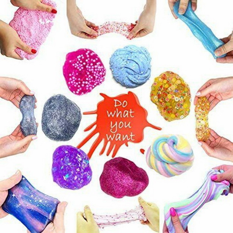 Kids Decompression Puzzle Toy set Self-made Materials DIY Glue Slime Set