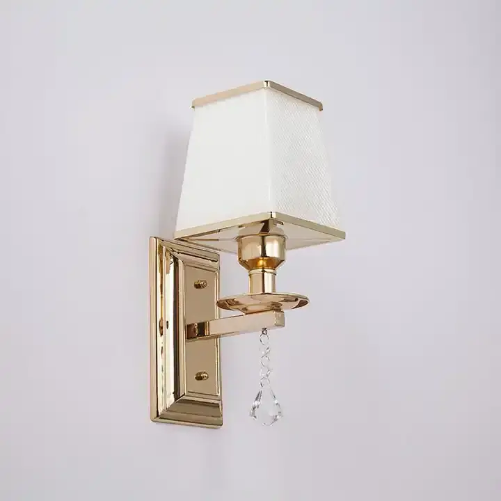 Luxury Glass Gold Finish Glass Lamp Shade Decorative Electric Wall Sconce Wall Light for Bedroom