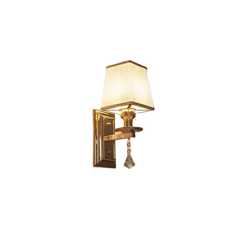 Luxury Glass Gold Finish Glass Lamp Shade Decorative Electric Wall Sconce Wall Light for Bedroom