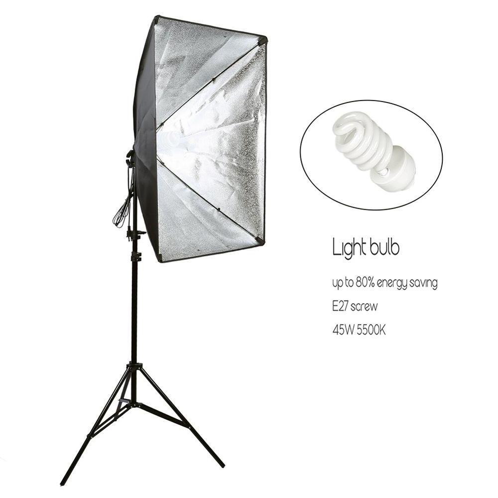 Lightdow Photograph Background Support Equipment Softbox+Backdrop+Light Stand+Umbrella+Reflector Green Screen Kit