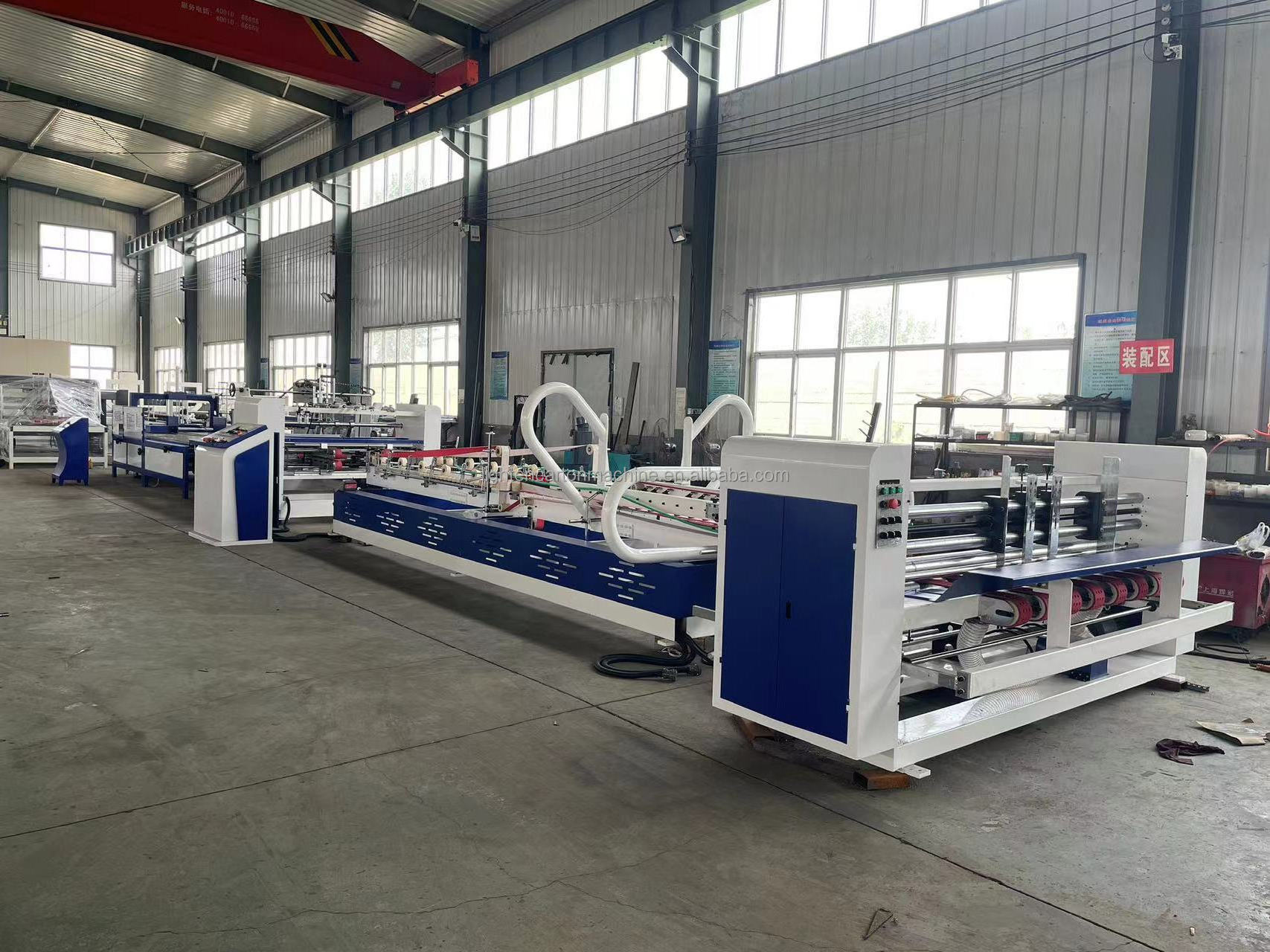 Automatic cardboard glue pasting corrugated carton box folding gluing machine for carton factory 2023 hot products