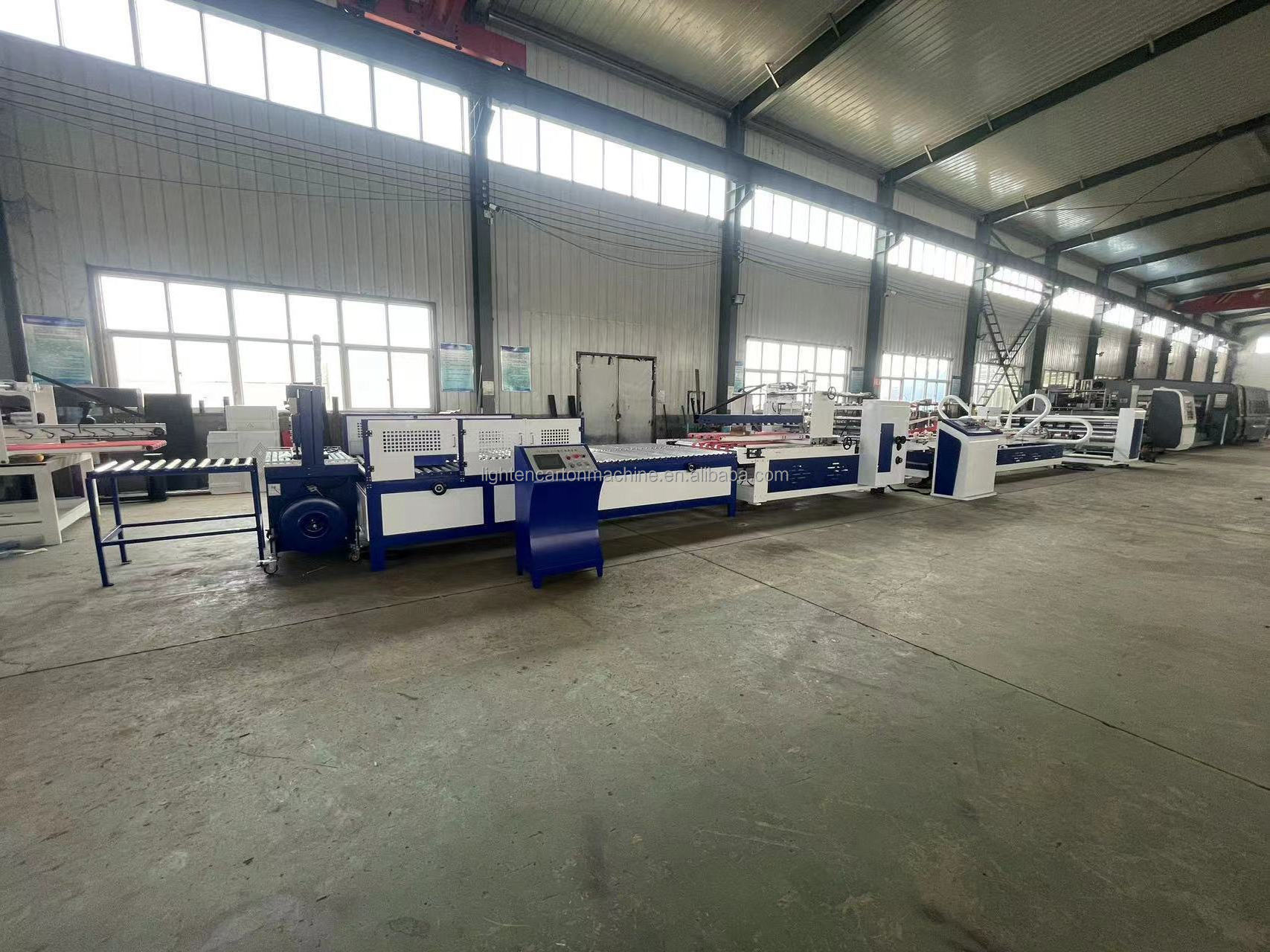 Automatic cardboard glue pasting corrugated carton box folding gluing machine for carton factory 2023 hot products