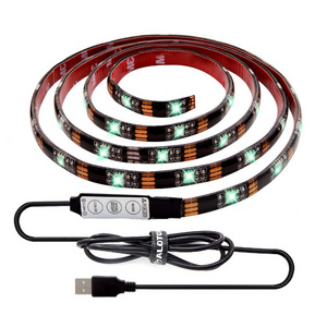 Tv Led Strip Lights RGB USB HDTV Backlight Kit for 24 32 40 75 Inch TV Back Lights with RF Remote (3.3ft)