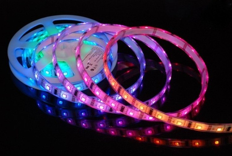 ws2812b led light outdoor use 2200K 6500K ws2811   5050 flexible 120led/m rgb led strip light color change