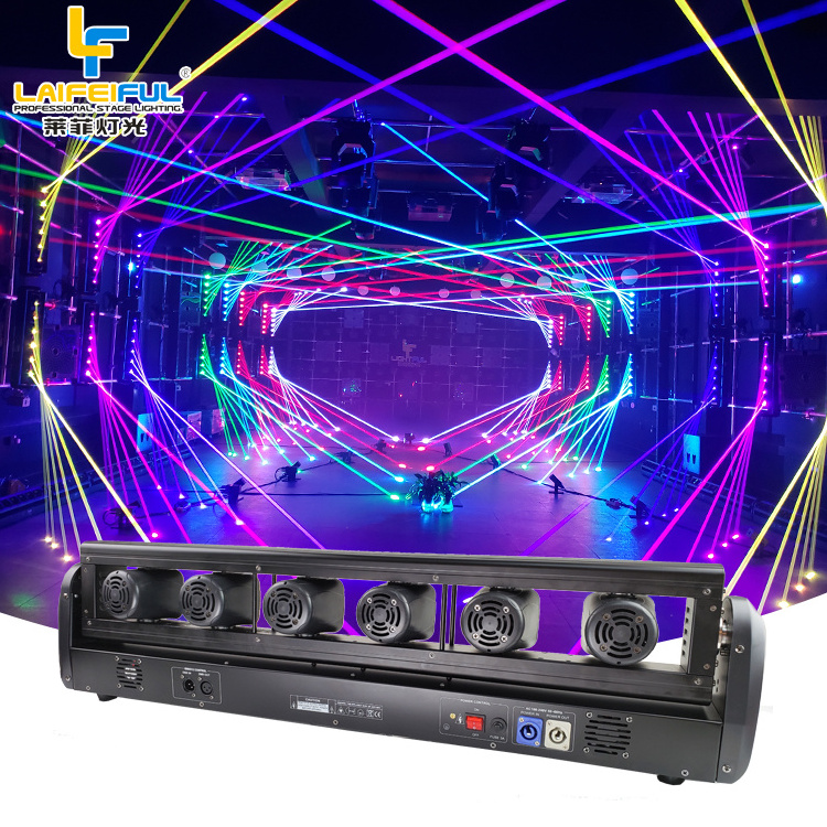 Lightful Professional night club laser light bar 6x2w full color laser bar moving head dj beam lazer lights