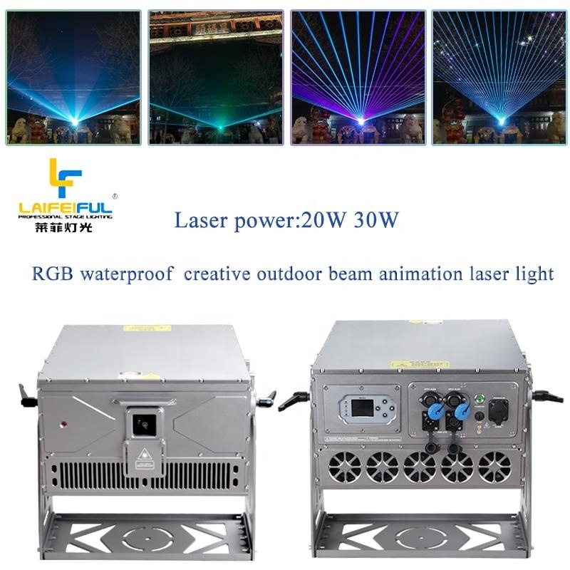 30W Rgb Beam Laser Light 3D Laser Mapping Full Color Laser Projector