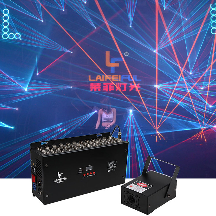 Professional led single beam red 500mw green 100mw blue 500mw laser beam show system full color dmx 3in1 laser pointer