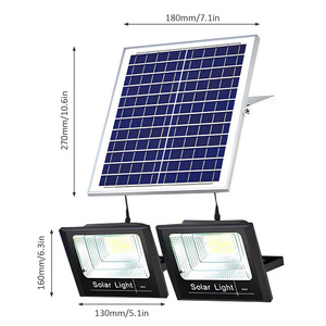 Solar Flood Light High Brightness Sensor Solar Wall Light with Remote Control Outdoor Split Solar Panel Lamp Solar Spotlight