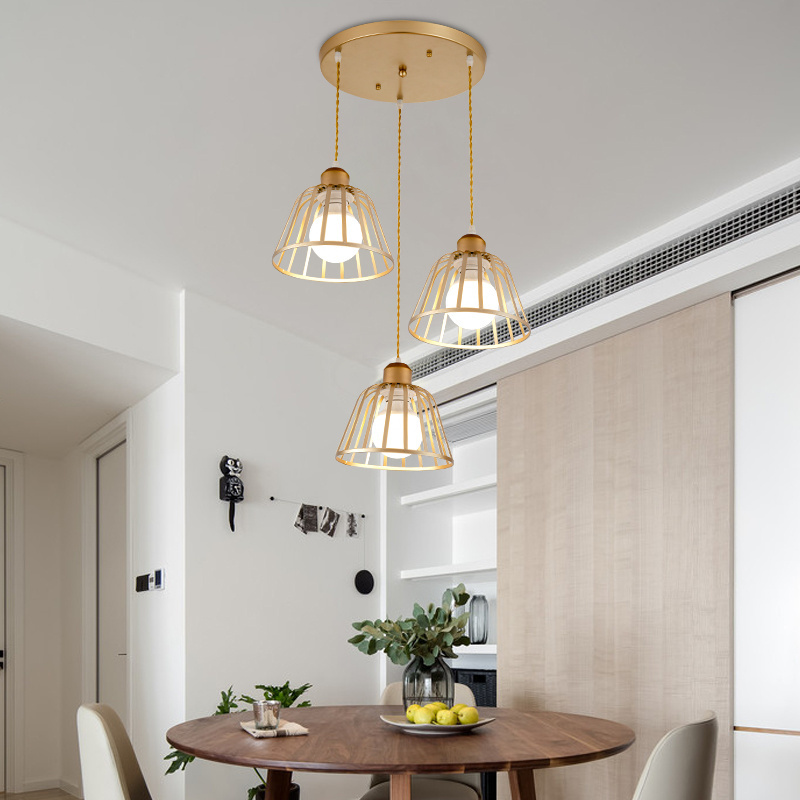 3 lamp industrial metal bowl shape Ceiling E27 Hanging Light Fixture Chandelier for kitchen island bedroom living room