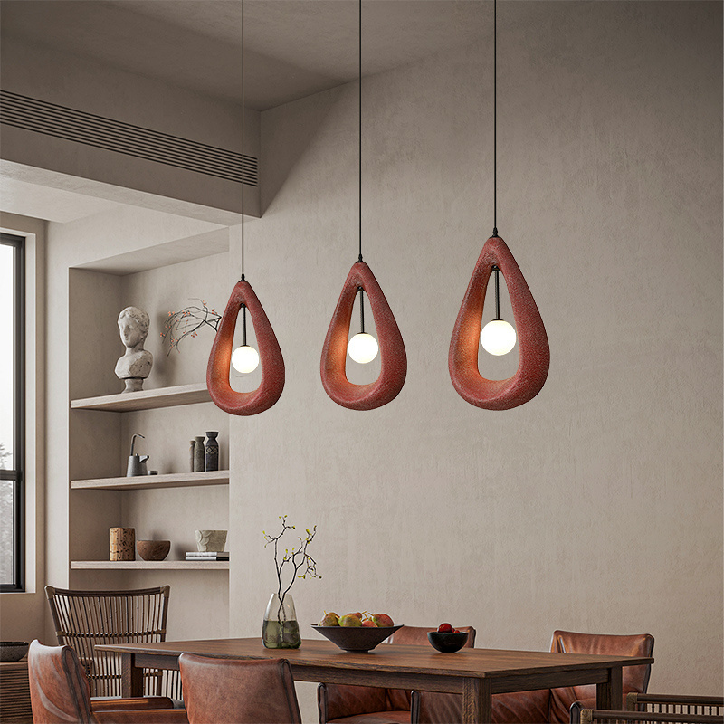 Wabi-sabi style retro bar drop pendant lights 2023 new dining room pendant lamp simple modern bedside lamps and lanterns