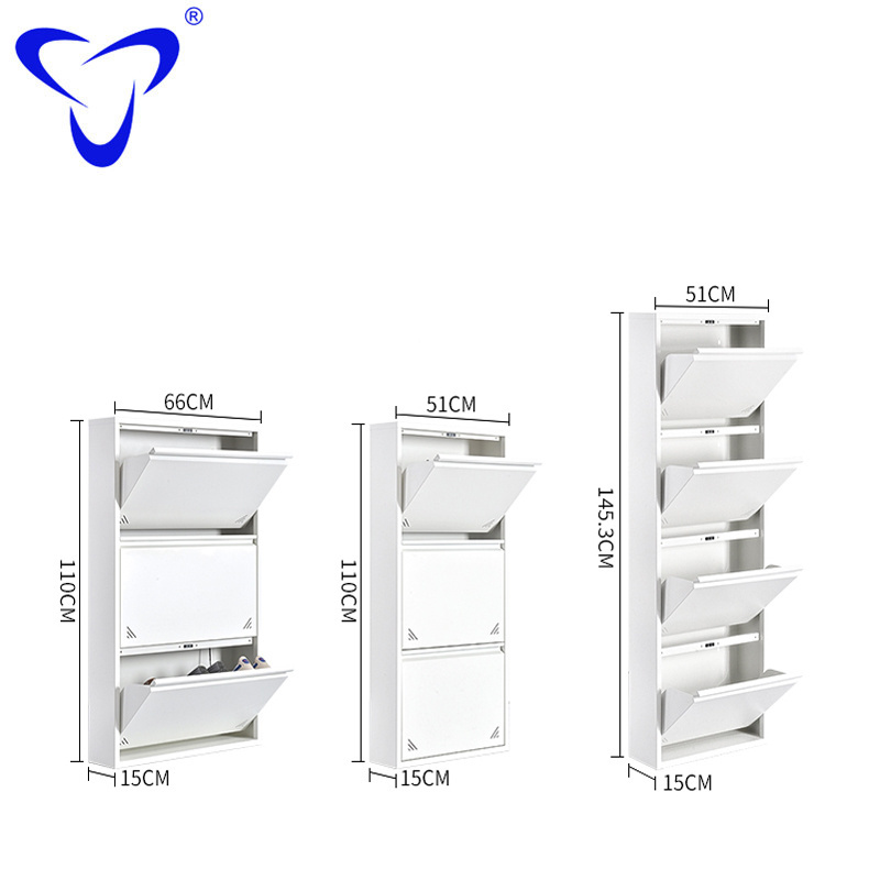 Multifunctional Shoe Rack Display Wall Mount Rack Foldable Shoe Rack Black Metal Customized Living Room Modern Finish Furniture