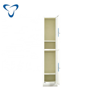 Tall Changing Room Metal Staff Wardrobe Hanging Clothes storage locker Steel 2 door Customized clothes Closet cabinet