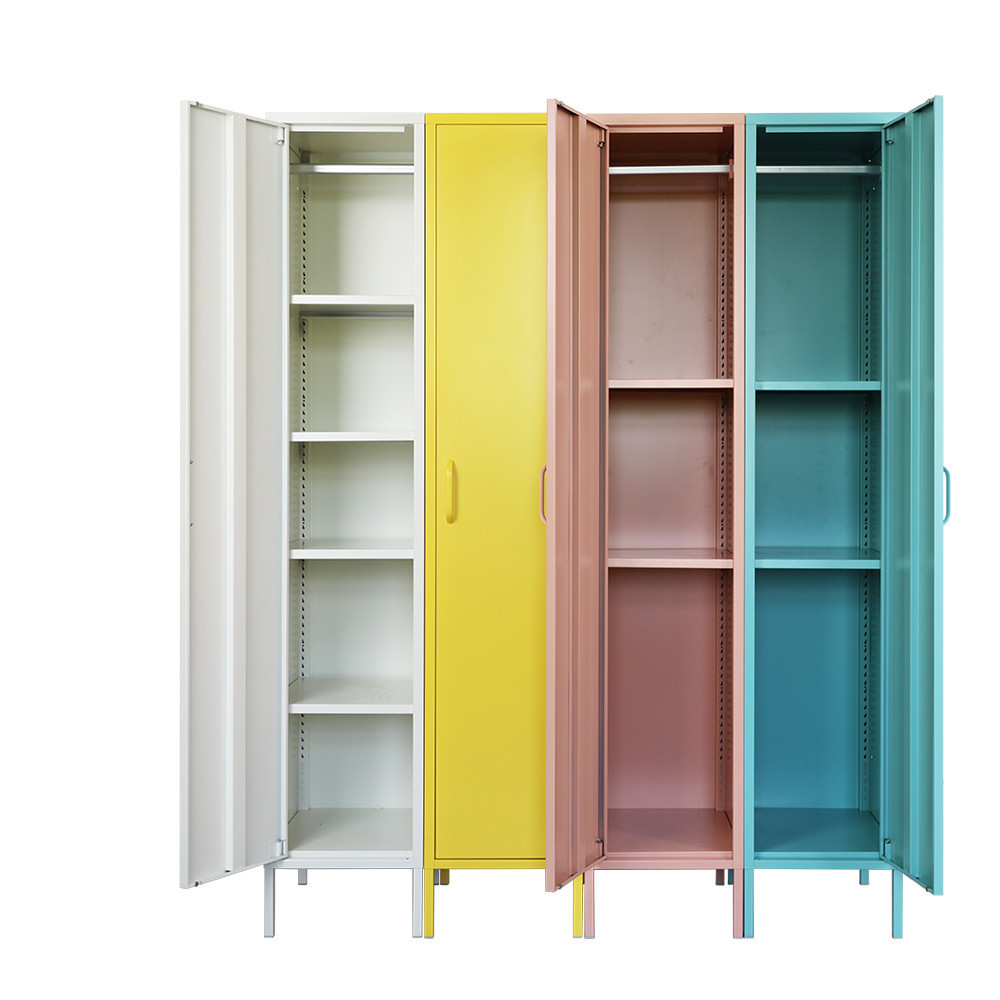 Luoyang Professional manufacturer Single Door Steel Wardrobe cabinet Staff Work Clothes Locker Storage School closet Cabinet