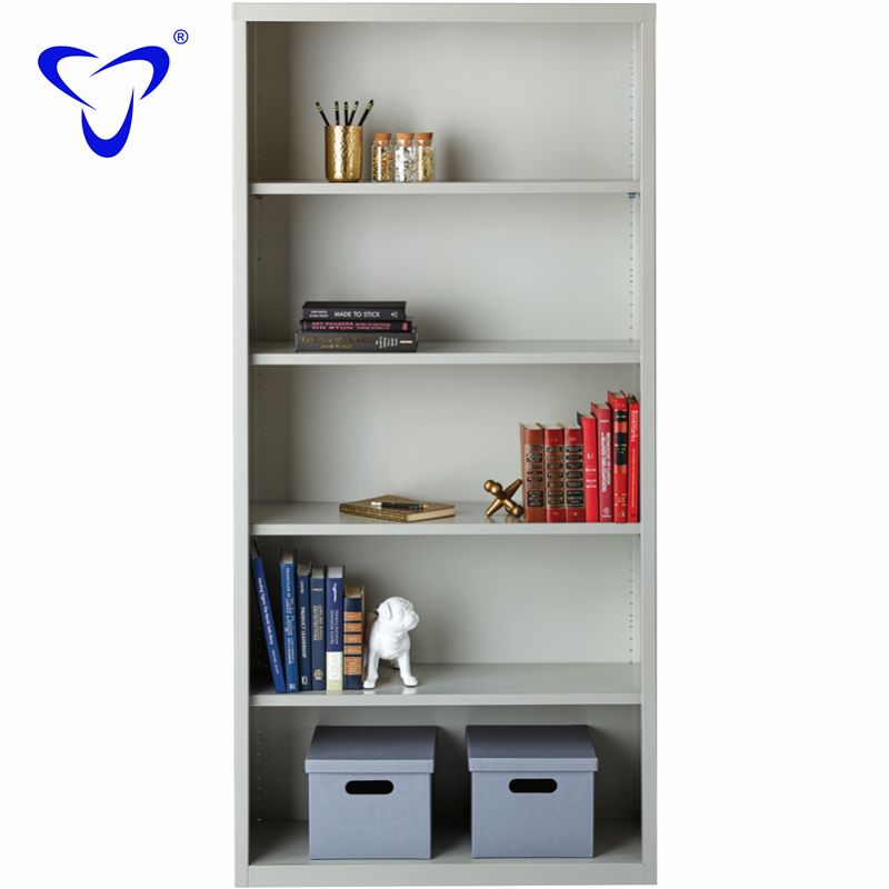 adjustable shelves Modern Library Bookcase  Book Storage Cabinet metal Open Shelf File Cabinet Without door open  shelf cabinet