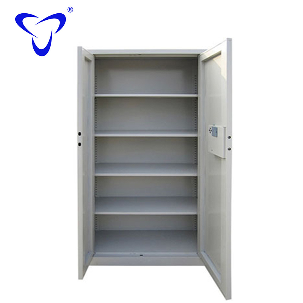 steel 2 swing door storage cabinet/metal medicine cabinet /book cupboard filing cabinet with digital locks