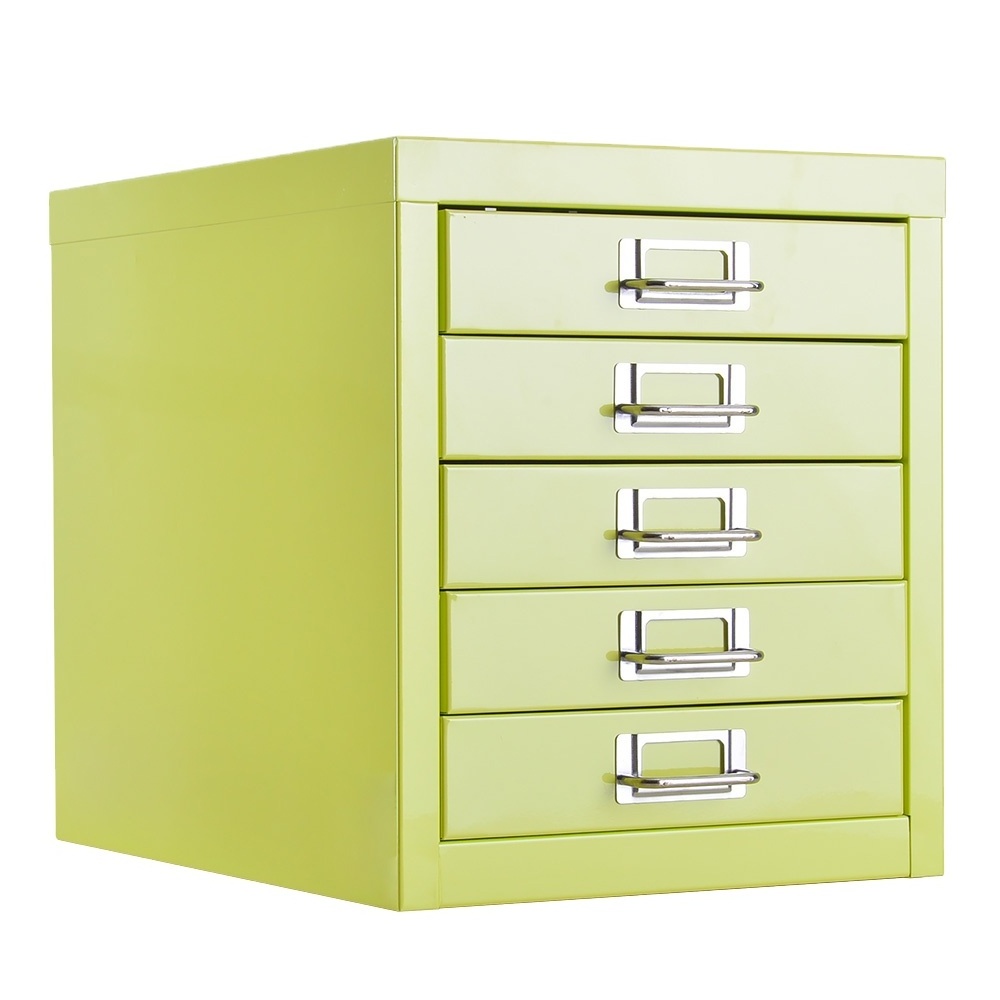 Small Vertical Metal  Multi Drawers Nightstand Storage Cabinet locking With Drawer on desk office use furniture