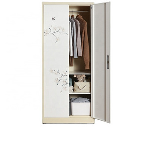 Metal wardrobe household steel printing balcony storage storage sliding door bedding dormitory changing locker