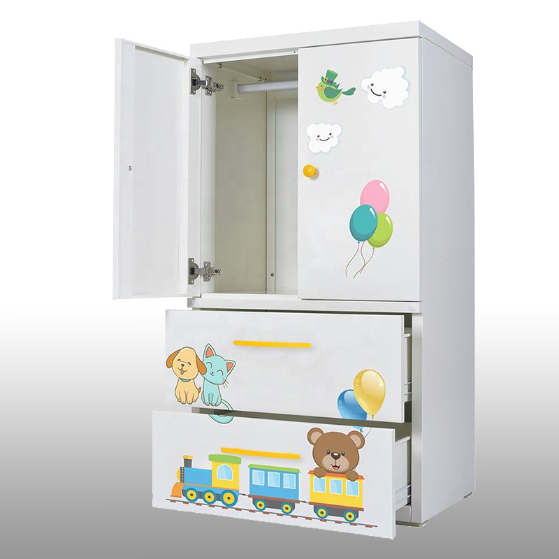 Home Living Room Furniture Locker Metal Door Wardrobe Children's Room Toys Clothes Steel Storage Cabinet