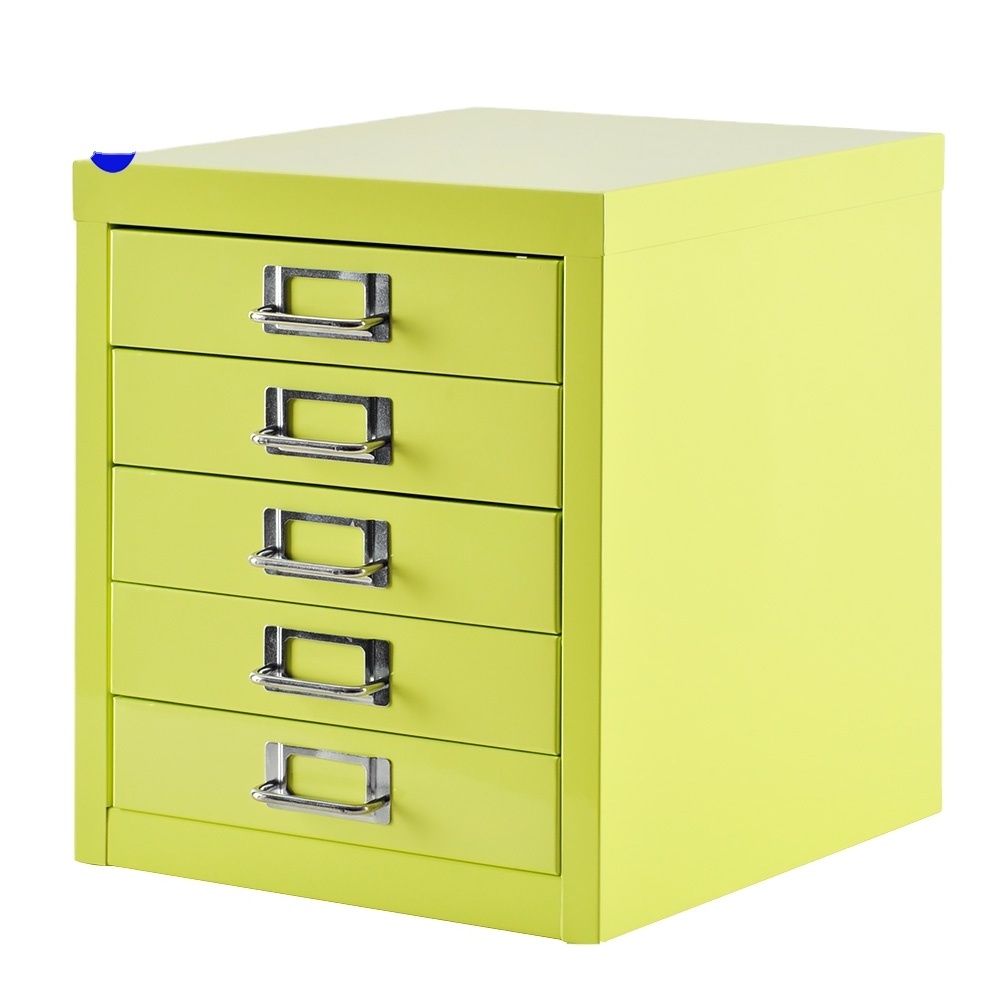 Small Vertical Metal  Multi Drawers Nightstand Storage Cabinet locking With Drawer on desk office use furniture