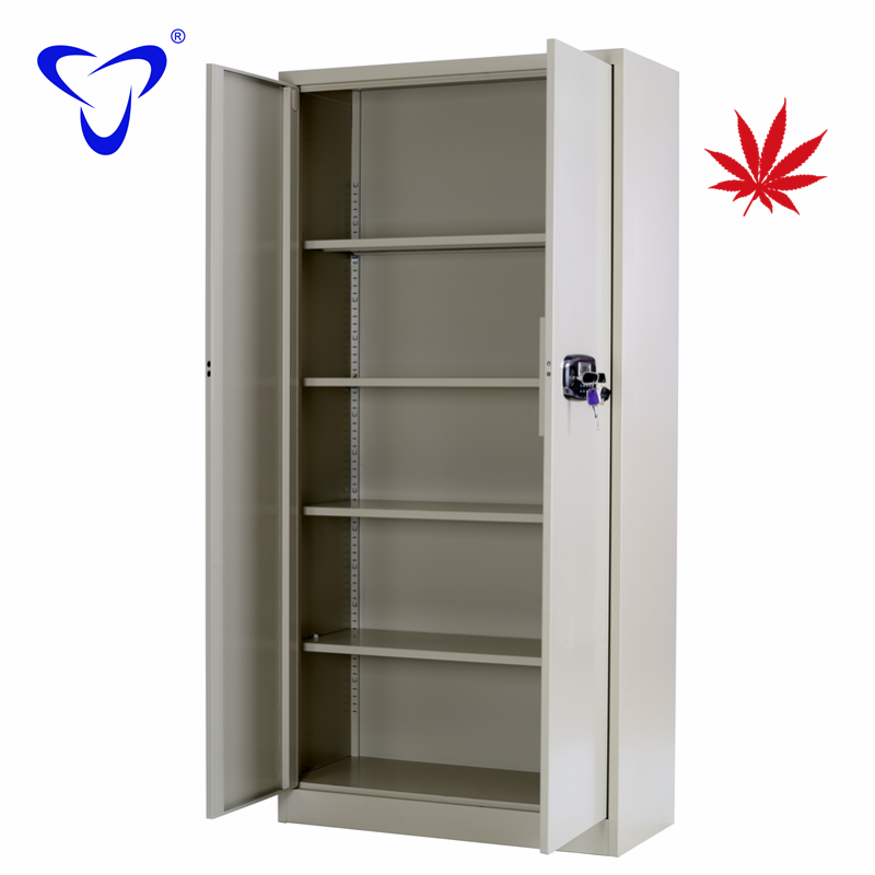 steel 2 swing door storage cabinet/metal medicine cabinet /book cupboard filing cabinet with digital locks