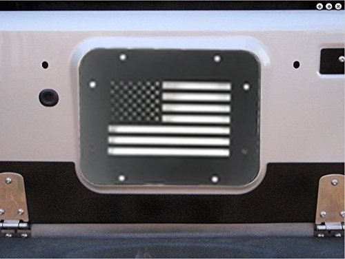 Spare Tire Delete Blank Tramp Stamp Steel Tailgate Vent Plate Cover for 2007-2018 Jeep Wrangler JK