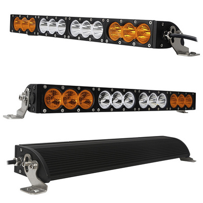 Wholesale curved/straight barra led 4x4 offroad driving work light single row amber strobe car truck led light bar