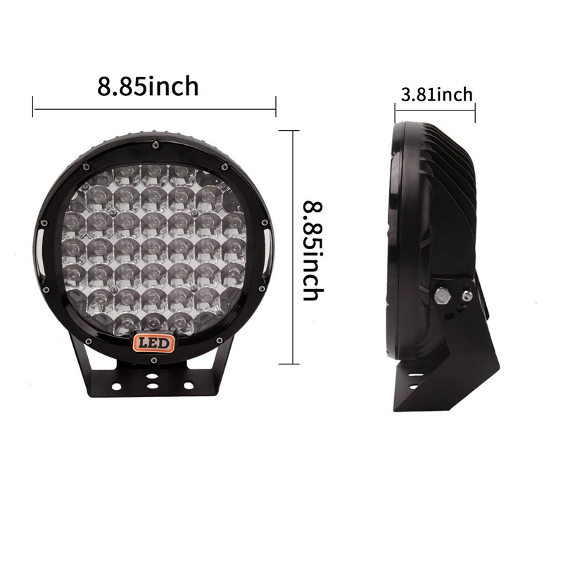 Offroad 4x4 9 Inch Round Work Light 185w Spot Flood Mask Led Driving Light for Boat Truck