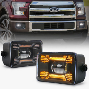 Amber DRL 4*3 inch LED Headlight for Ford F150 2015-2019 Fog Light Bumper Driving Lamp