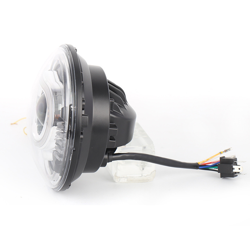 Auto Lighting System Hi/Lo Beam RGB DRL 7 Inch Round Led Headlight for Jeep Wrangler