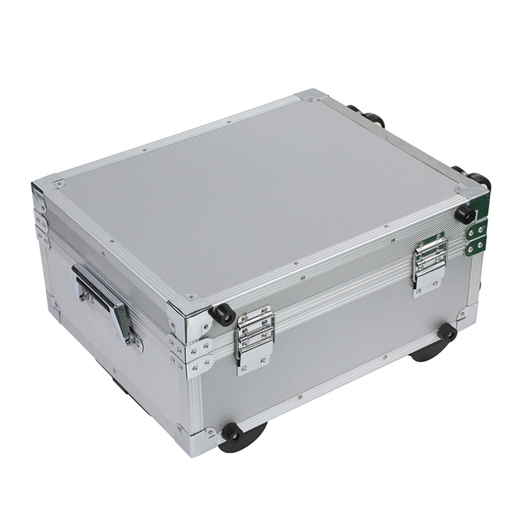 OEM High Quality Aluminum Tool Case Equipment Case Tool Organizer Hard Case with Trolley Roller