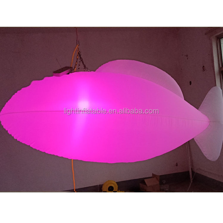 High quality led light funny inflatable puffer fish costume for advertising