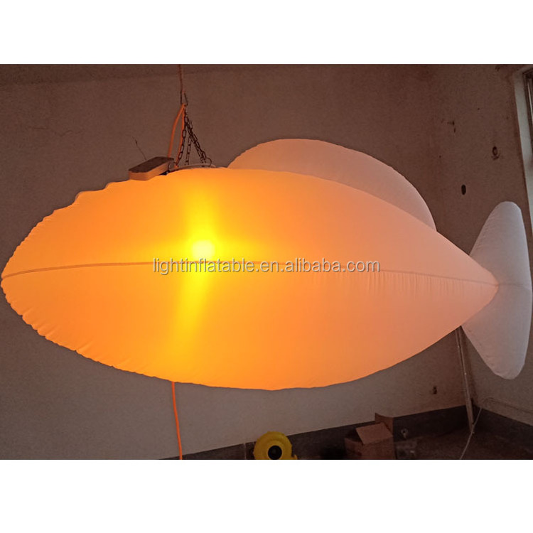 High quality led light funny inflatable puffer fish costume for advertising