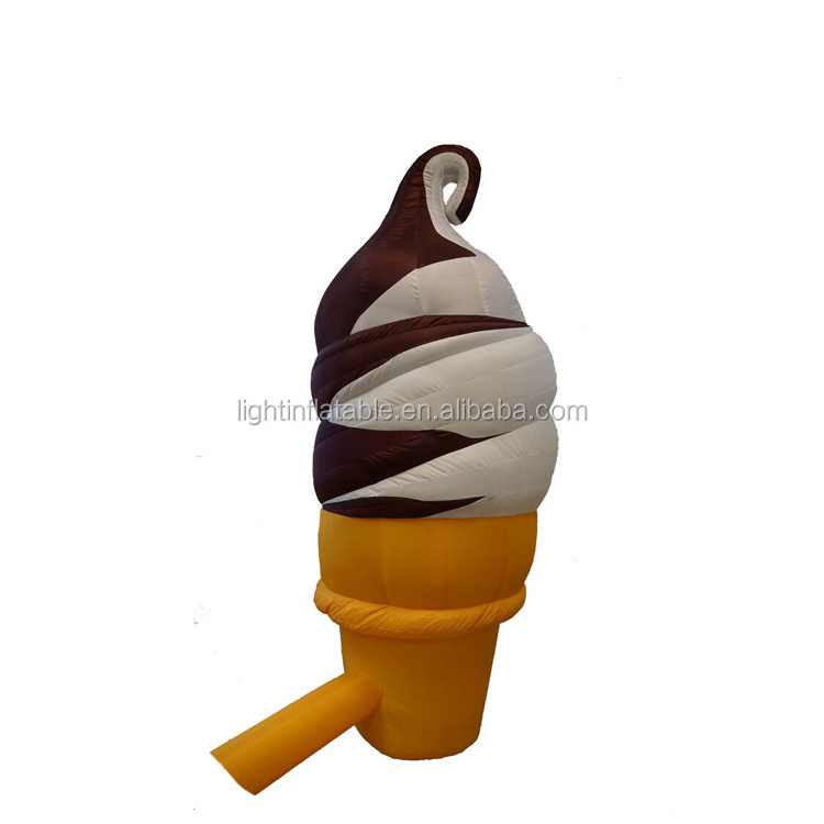 High quality summer led light giant inflatable ice cream cone for advertising