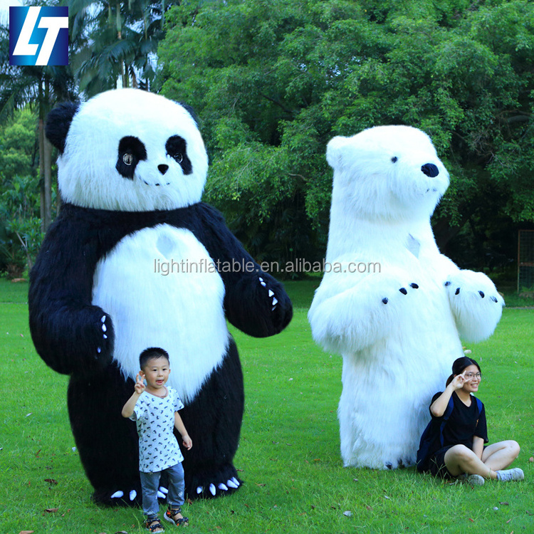 Light Advertising inflated polar bear Cartoon bear balloon White bear costume H786