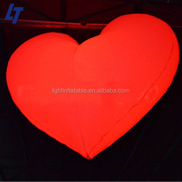 Giant led light love bad bunny inflatable heart costume for Valentine'S Day