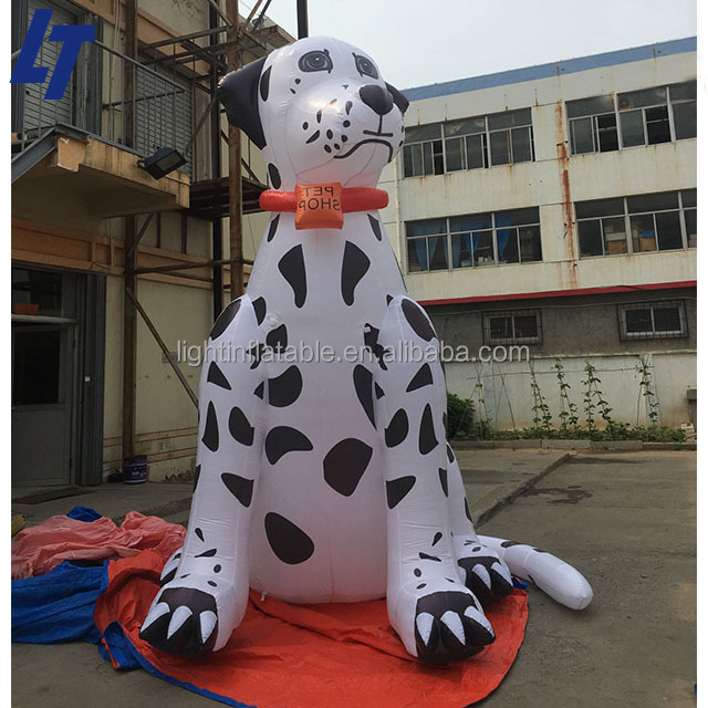 High quality led light giant sexy husky fire inflatable dog for advertising