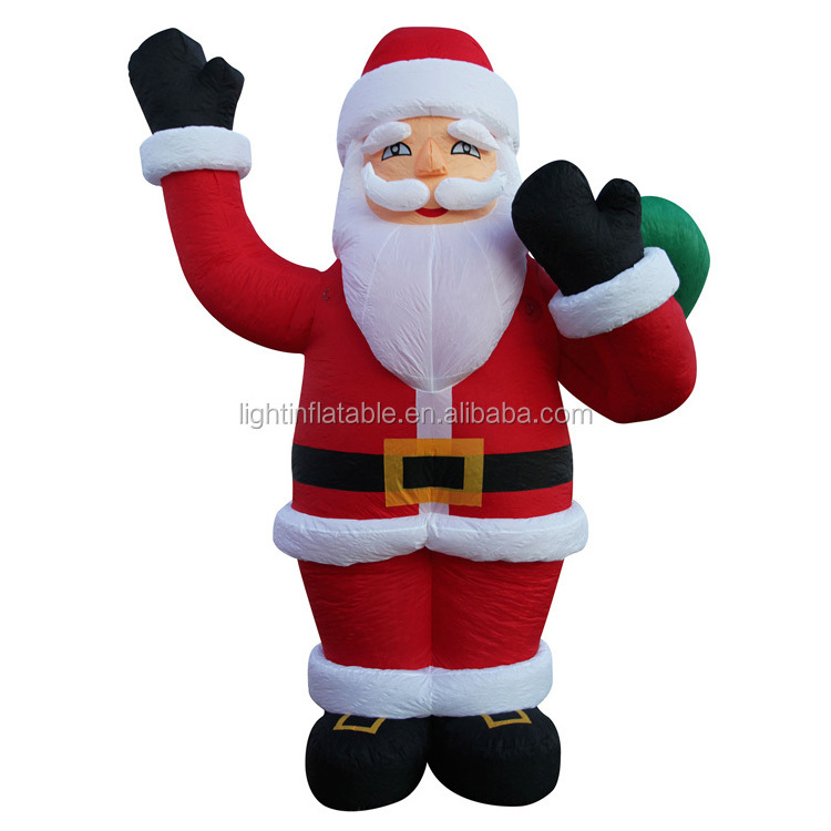 6m Santa Claus Advertising Inflatable Customized 4m Giant Inflatable Santa For Event L483