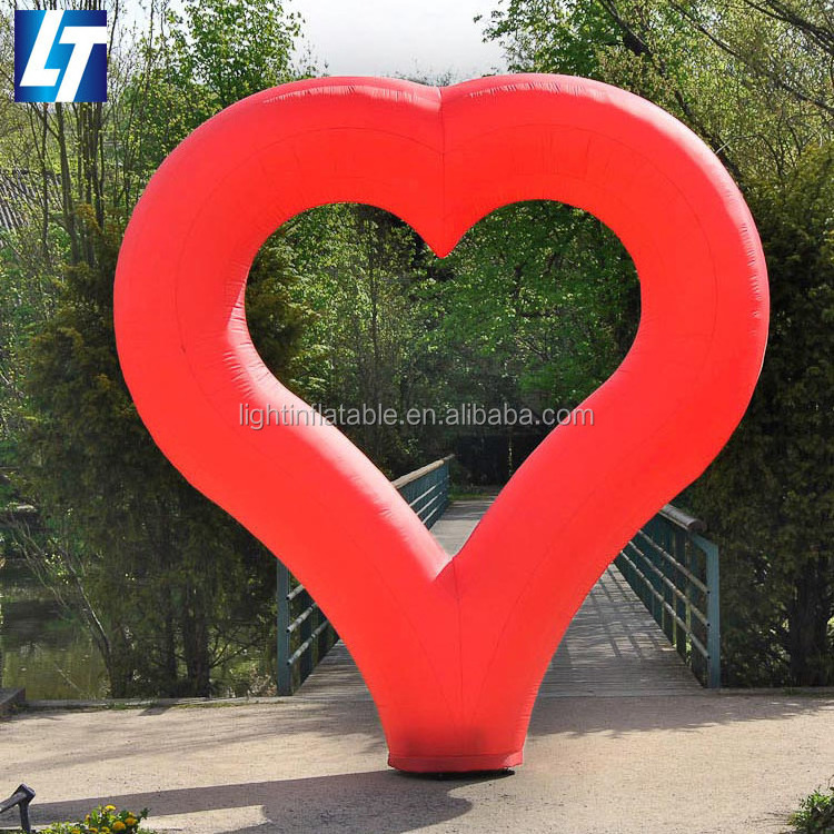 Giant led light love bad bunny inflatable heart costume for Valentine'S Day