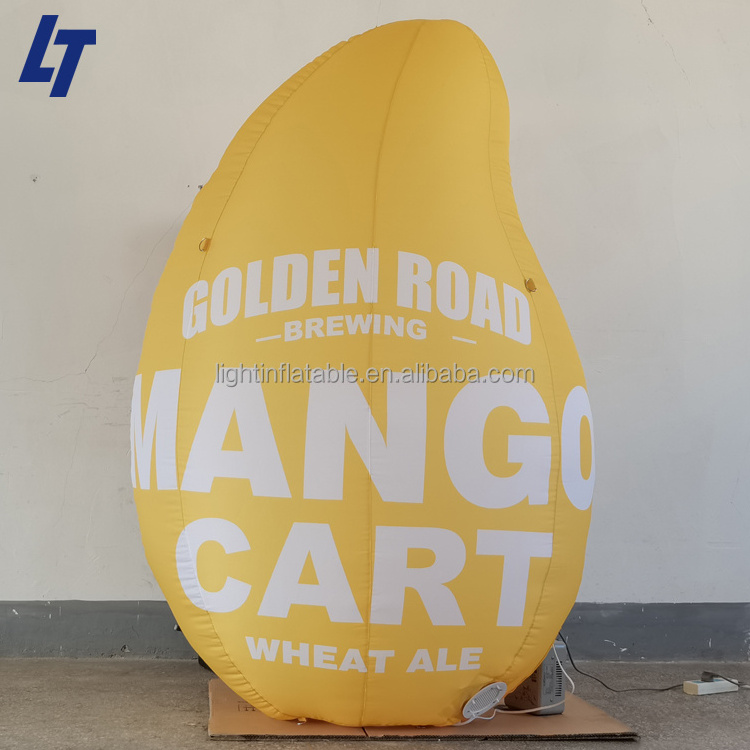 Giant led light fruit inflatable mango balloon for advertising