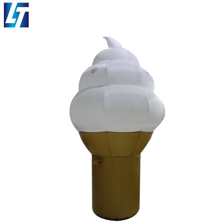 High quality summer led light giant inflatable ice cream cone for advertising