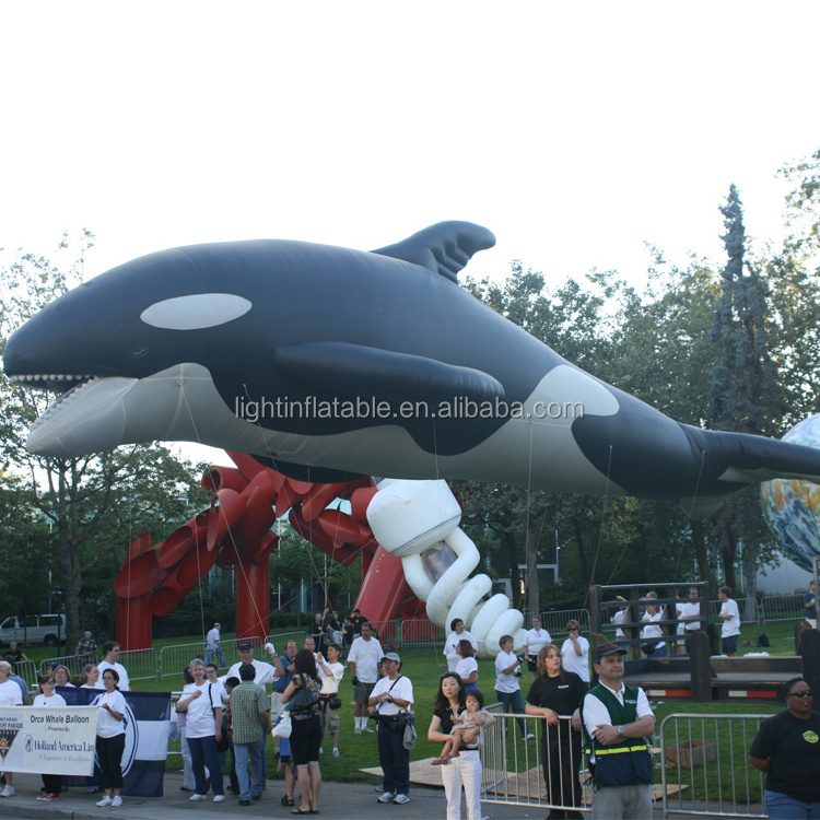 Advertising Killer Whale Inflatable Customized Giant Killer Whale Inflatable For Event L1144