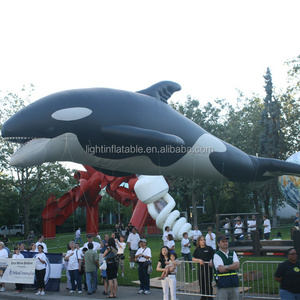 Advertising Killer Whale Inflatable Customized Giant Killer Whale Inflatable For Event L1144