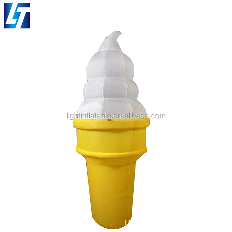 High quality summer led light giant inflatable ice cream cone for advertising